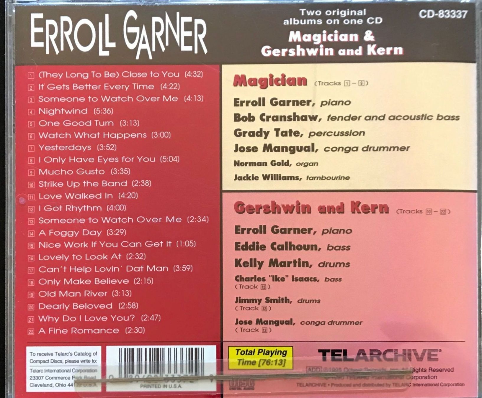 CDs: CD Erroll Garner - 2 Albums (Magician+Fe – Gebraucht aus Zürich von tomakomai 1