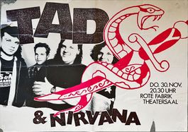 NIRVANA original Poster ROTE FABRIK 61X64cm Grunge HC Punk