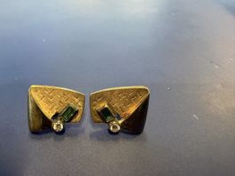 Ohrstecker 925 Silber Zirkonia Smaragd 2-teilig