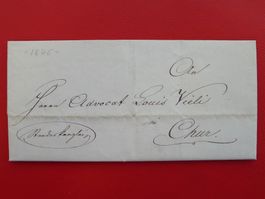 1845, Kt. GRAUBÜNDEN: Kanzleibrief der Stadt Chur