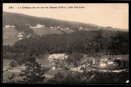 AK Les Rasses, Le Château et vue sur les Rasses