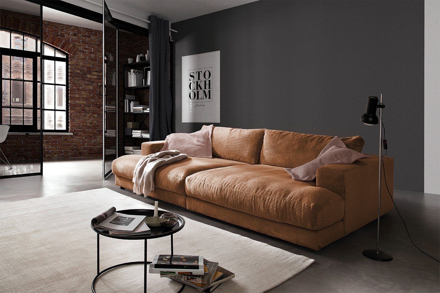 Divani: Big Sofa High End in Cord rost – Nuovo e nell'imballaggio originale da Bischofszell venduto da deluxe-moebel 1