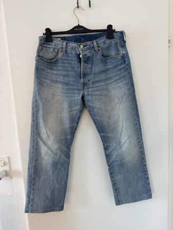 Levi's 501 Jeans Hellblau Grösse W34 L30 Oryginal Unisex
