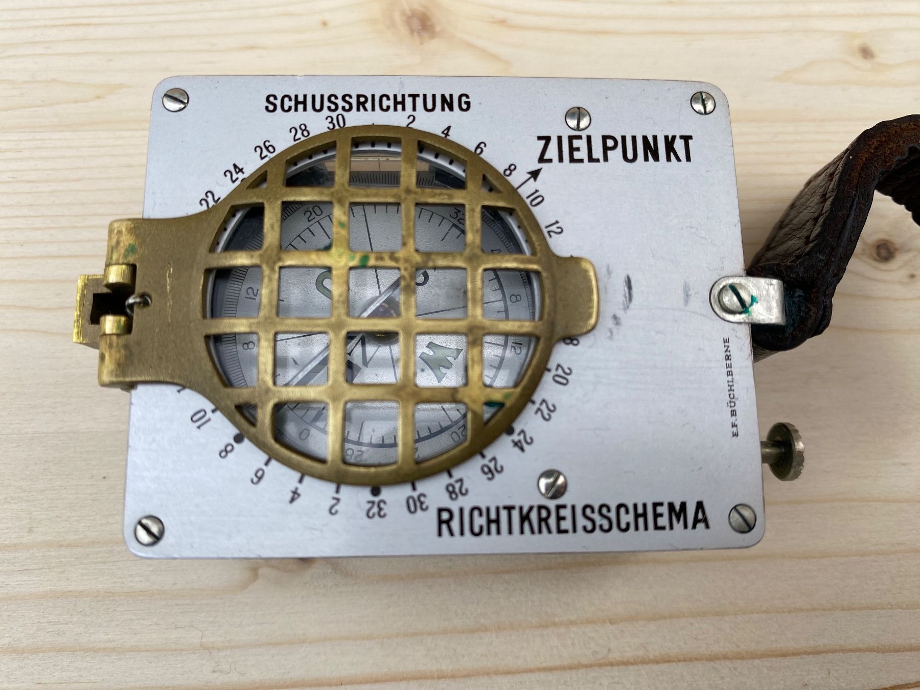 Schweizer Armee Altro per Esercito: Artillerie Sitometer Kompass Büchi Bern Schweizer Militär – Usato da Feldbach venduto da Olive1 1