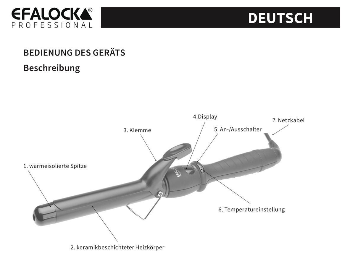 Lockenstäbe & Haarglätter: Efalock Lockenstab Curls Up Digitalanzeige 32mm – Gebraucht aus Kilchberg ZH von Shu01 2