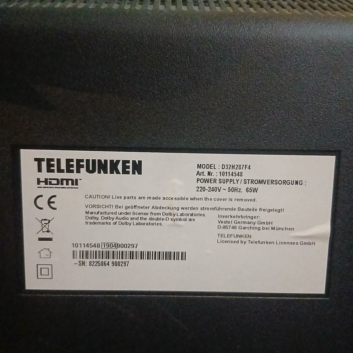 Fernseher: Telefunken Fernseher – Gebraucht aus Rapperswil SG von Danii008 2