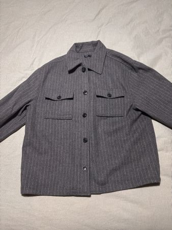 Hemdjacke gestreift grau   Neuware  L