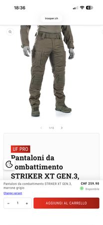 Pantaloni da combattimento UF PRO STRIKER XT GEN.3 grigi
