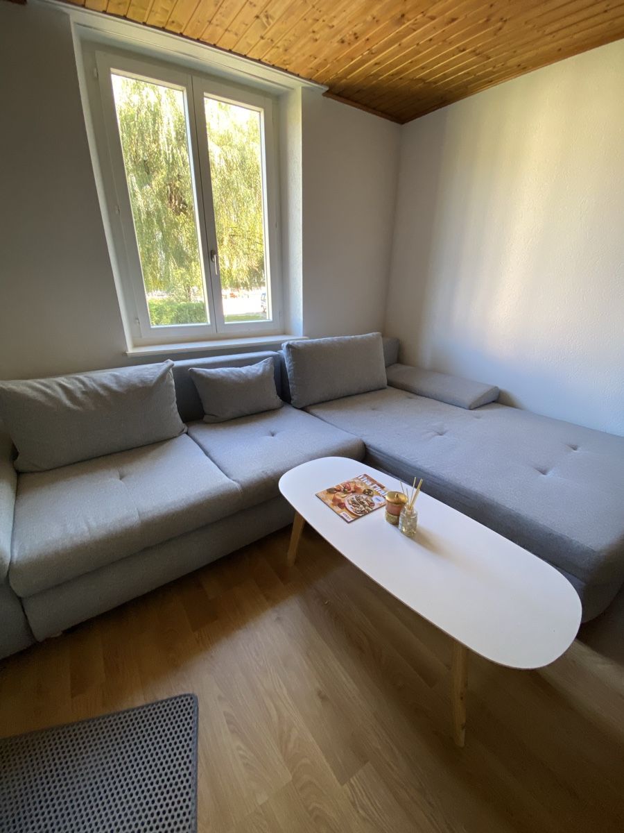 Sofas: Ecksofa Conforama grau 310x200cm mit Schlaffunktion – Gebraucht aus Tavannes von nih_tq6v
