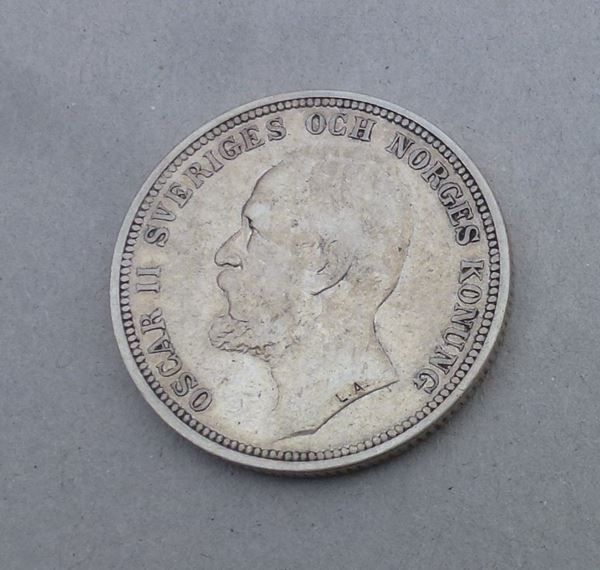 Alle Münzen: Norwegen ++ 2.- Kronen 1897 – Gebraucht aus Walkringen von Casablanca777