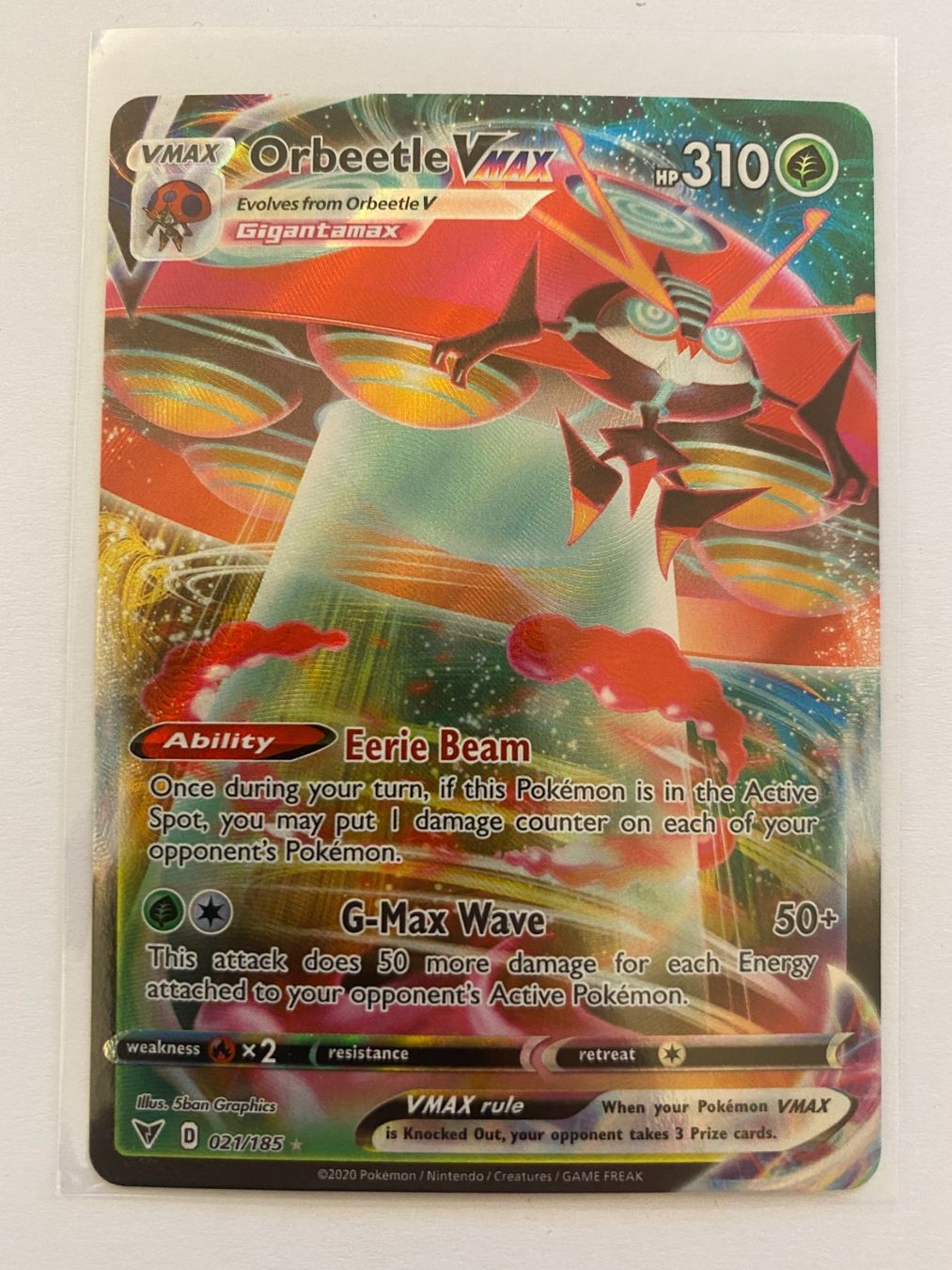 Pokémon Carte collezionabili: Pokemon Orbeetle VMax 021/185 Vivid Voltage EN – Nuovo (secondo la descrizione) da Weingarten-Kalthäusern venduto da McGmavlo