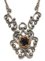 Original  Halskette, Trachten Collier 925 Silber mit Granat