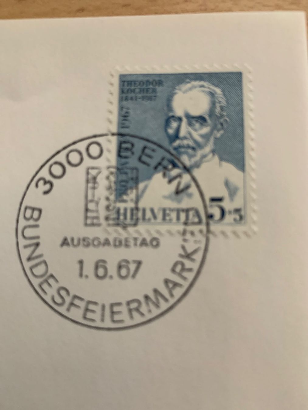Tutti i francobolli: Theodor Kocher 1967,  Ersttagsstempel – Usato da Ibach venduto da lisch3 2