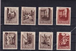 Vignettes TIR FEDERAL FRIBOURG 1934 8 pièces