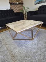 Couchtisch Marmor Optik Gold Gestell