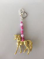SCHLEICH Schlüsselanhänger Einhorn gold