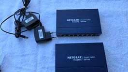 2x NETGEAR ProSAFE GS108 – 8-Port Gigabit Switch (Set)