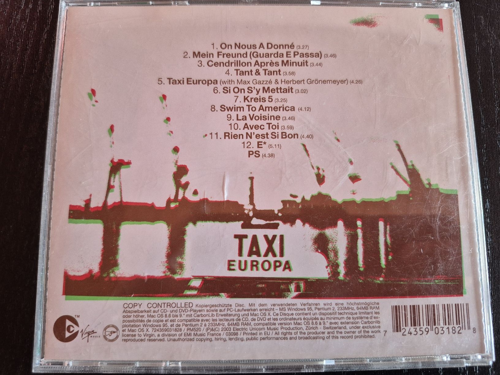 CD: Stefan Eicher - Taxi Europa – Usato da Bern venduto da Roibusch 1