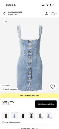 HOERMANSEDER Kleid 'Lani' blue denim Grösse M neu