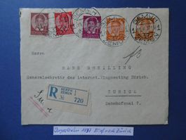 Jugoslawien 1937 Brief nach Zürich