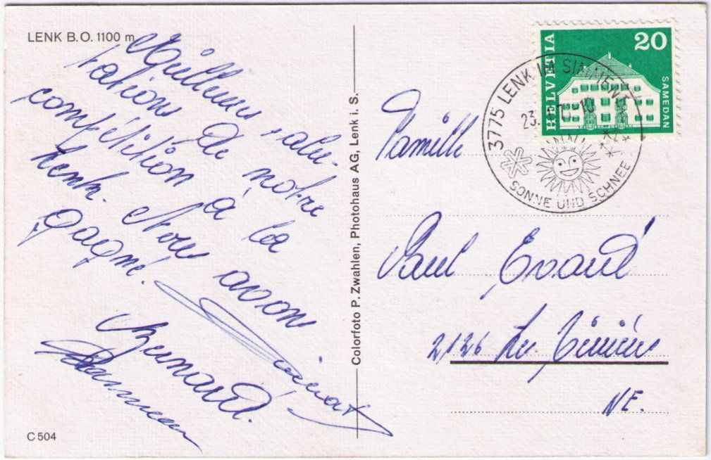 Cartoline postali: Lenk – Usato da Binningen venduto da Mountainrider 1