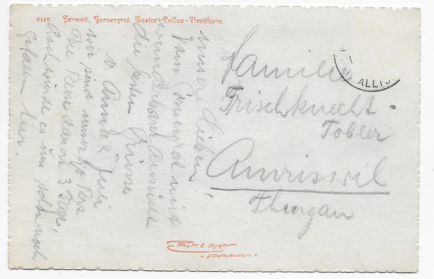 Cartoline postali: Gornergrat: Castor & Pollux- Breithorn – Usato da Hefenhofen venduto da Richsalz 1