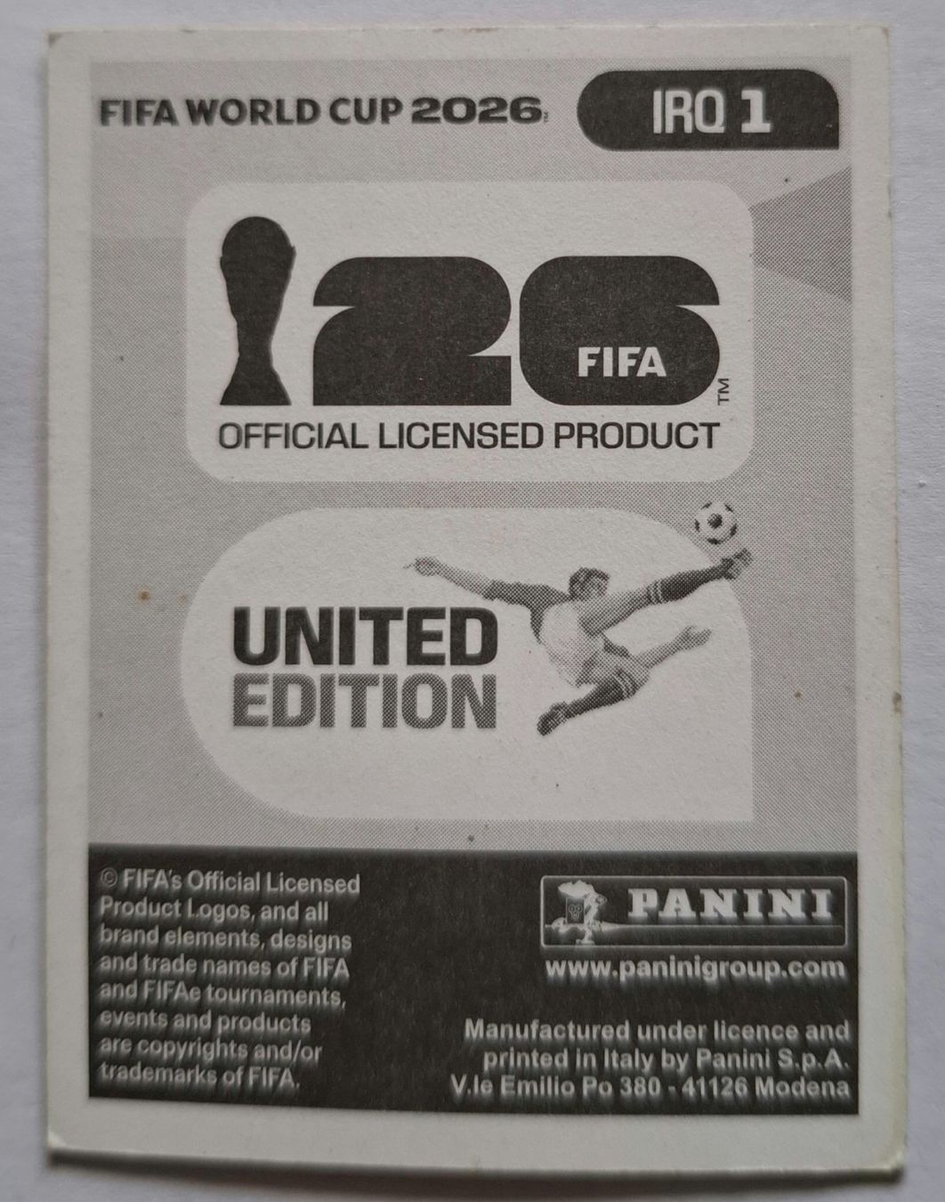Panini Carte collezionabili: WM 2026 Paninibild Nr. IRQ1 – Nuovo e nell'imballaggio originale da Rotkreuz venduto da keerthdi 1