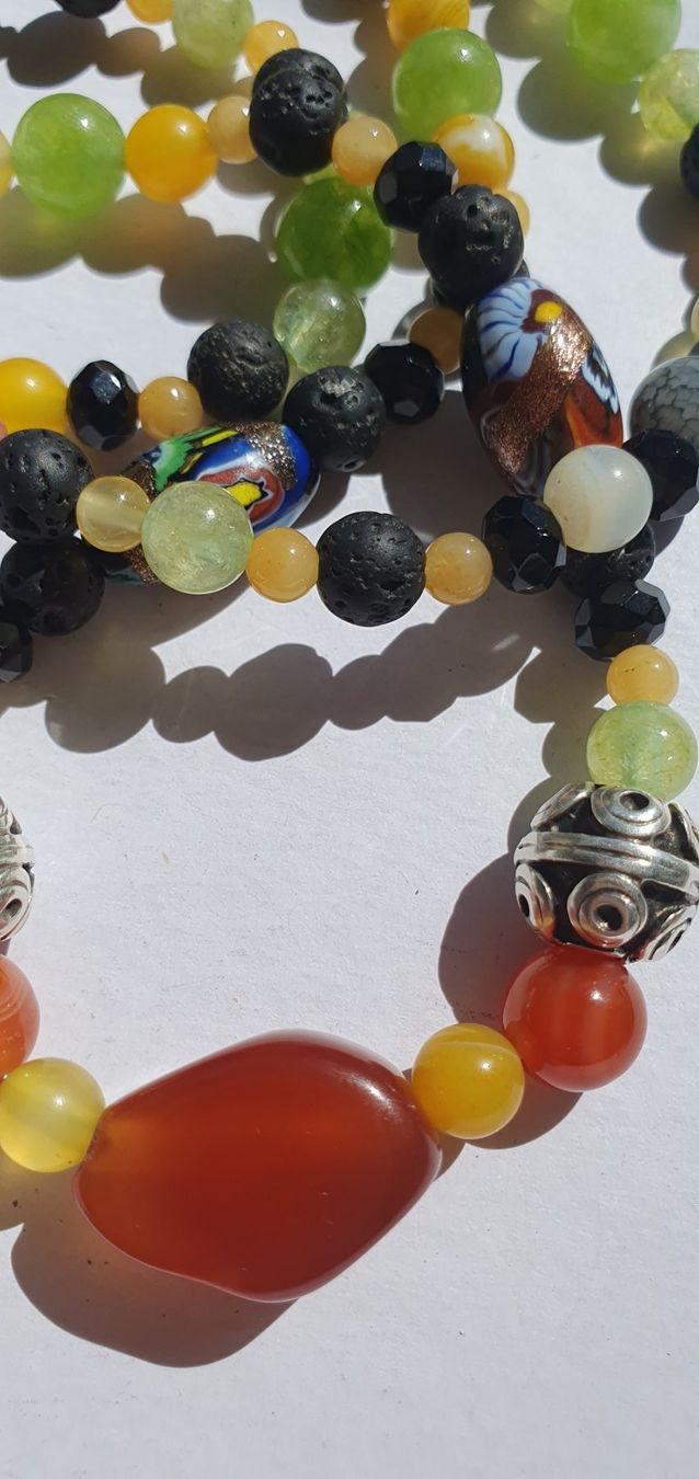 Catenine: Kette aus Murano und Edelstein mix – Nuovo (secondo la descrizione) da Benglen venduto da Meercat3 4