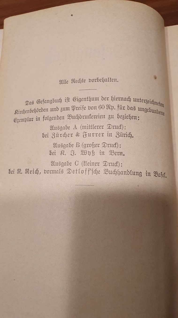 Libri: Kirchen Gesangbuch 1890 TOP ZUSTAND – Usato da Bütschwil venduto da Karma2022 4