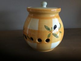 Neuer Zwiebeltopf Keramik HANDGEMALT von Tiniduzzi