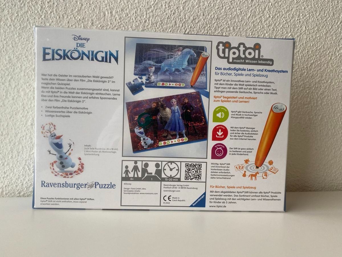 Tiptoi Puzzle: Tiptoi Die Eiskönigin Puzzle "NEU" – Nuovo e nell'imballaggio originale da Mellingen venduto da Lapequenita 1