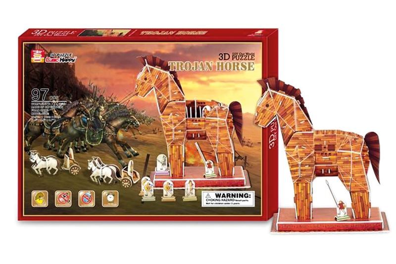 Puzzle: 3D-Puzzle Trojanisches Pferd – Nuovo e nell'imballaggio originale da Wettingen venduto da Swala 2