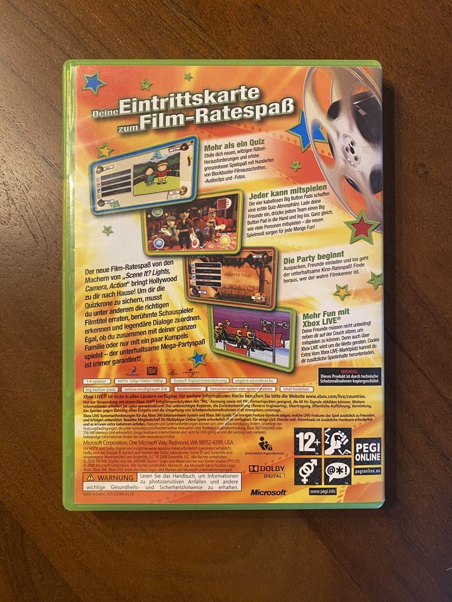 Microsoft Giochi: scene it? Kinohits für Xbox 360 – Usato da Thunstetten venduto da Virus_33 2
