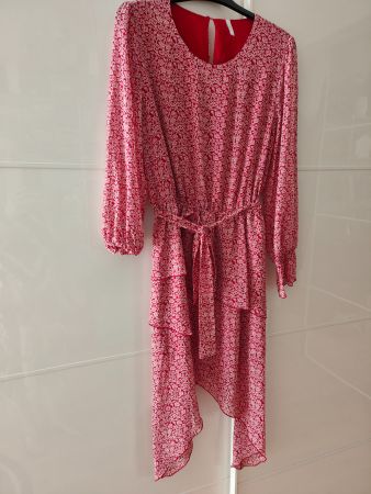 Midikleid rot/weiss, asymmetrisch(Pepe Jeans) L