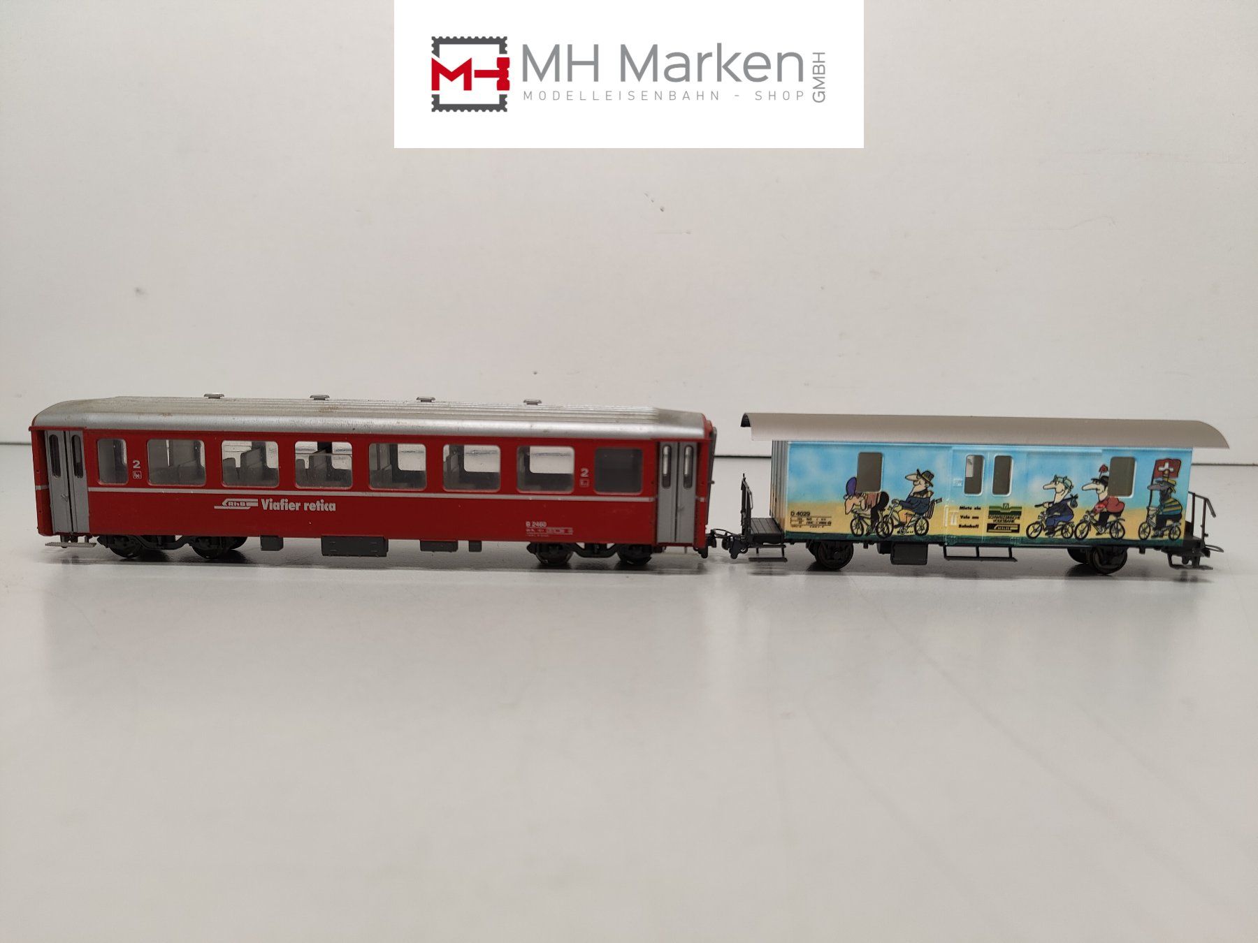 BEMO 3264 182+ 3255 130 RhB Gepäck und Personenwagen H0m OVP (Gebraucht ...