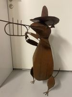 Metall-Mexikaner-Maus mit Trompete - originelle Deko!
