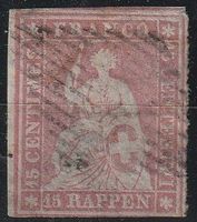 Schweiz-Strubel Nr.24F -3 Seiten vollrandig