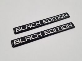 2 Stück Mercedes AMG Audi RS BMW M Black Edition Emblem Logo