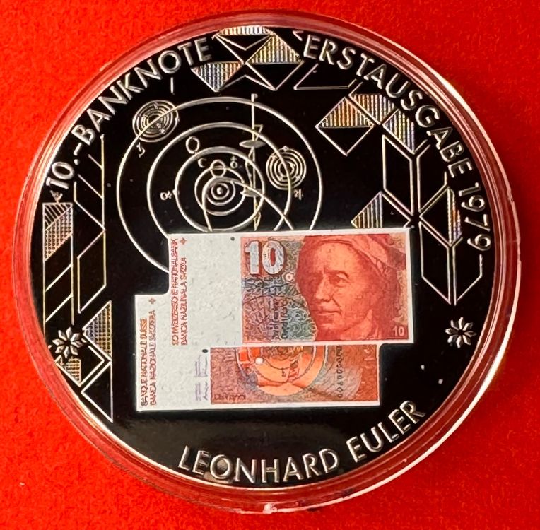 Schweiz 10 Fr. Banknote Erstausgabe 1979, Leonhard Euler (Gebraucht) in ...