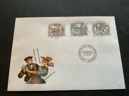 1984 VOLKSBRÄUCHE FDC VOLL EINWANDFREI 