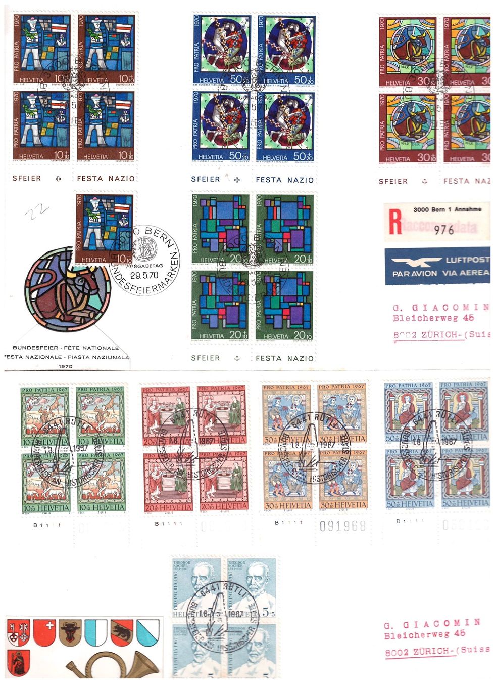 Alle Briefmarken: GROSSBRIEFE – Gebraucht aus Dübendorf von Piero2 3