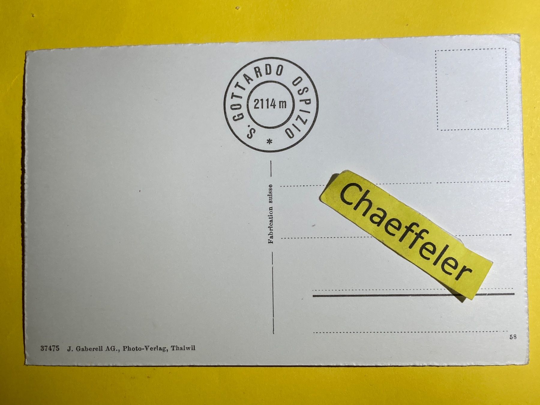 Cartes postales: Gotthardstrasse in der Tremola – D'occasion à Zürich par Chaeffeler 1