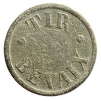 Jeton Tir de Bevaix Blei Probe einseitig