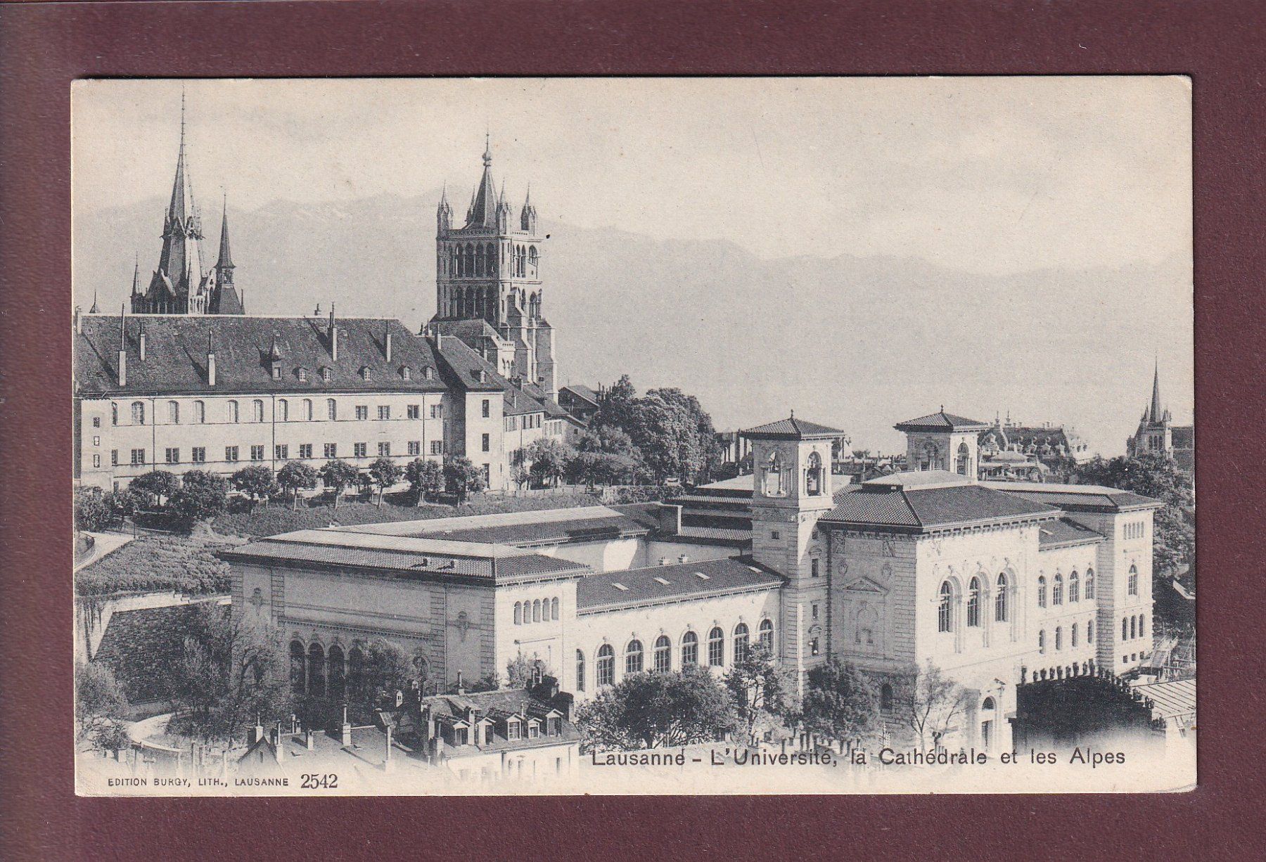 Cartoline postali: LAUSANNE - Université - Cathédrale – Usato da Pully venduto da nicecards