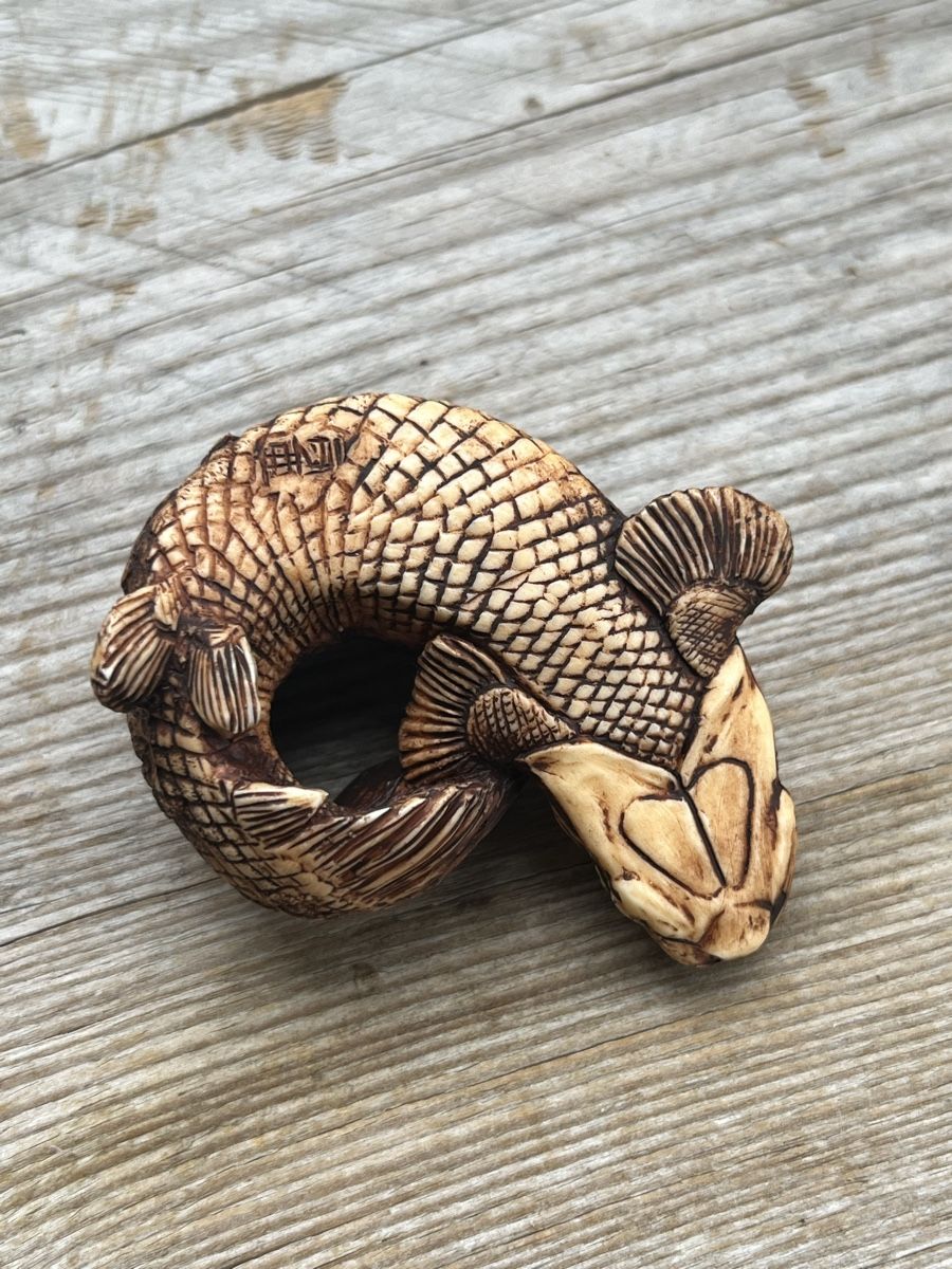 Statuette: netsuke, figur, fisch – Usato da Lengnau BE venduto da Meij 7