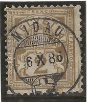 NIDAU 06.10.86 auf Zu#58A Mi#50x Vollstempel [6B2]