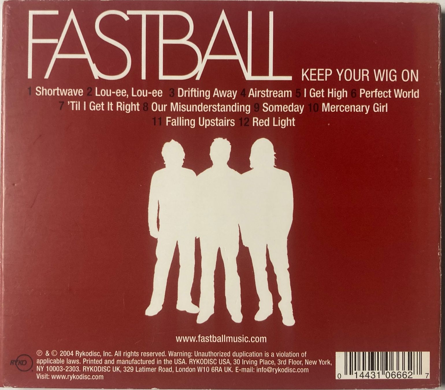 CDs: FASTBALL - KEEP YOUR WIG ON – Gebraucht aus Poliez-Pittet von Newtown-Records 1