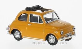 Fiat 500 F 1965-1972 gelb / schwarz      1:43 von Vitesse