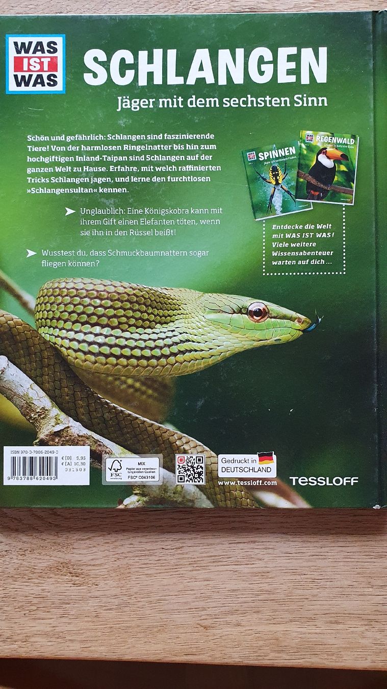 Libri: 2 Tierbücher: Schlangen & Dinosaurier Rekorde – Usato da Jenaz venduto da A-Team05 4