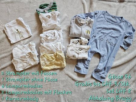 Kinderkleider (Bodies und Strampler) Grösse 56